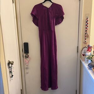 Mango Women's Maxi Dress in Rich Purple